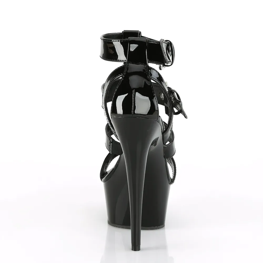 PLEASER Strappy T-Strap Heels Sandals