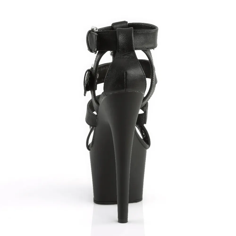 Studded T-Strap Heels with Cone Accents by PLEASER