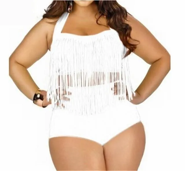 Plus Size Fringed Bikini Set