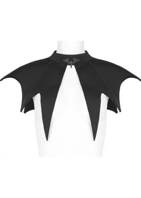 Punk Rave Bat Capelet Black