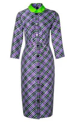 Purple Checked Dress