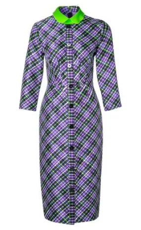 Purple Checked Dress