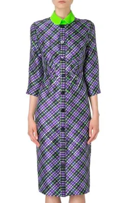 Purple Checked Dress