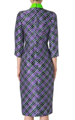 Purple Checked Dress