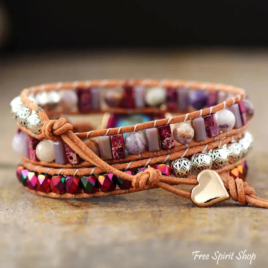 Purple Goddess Handmade Wrap Bracelet