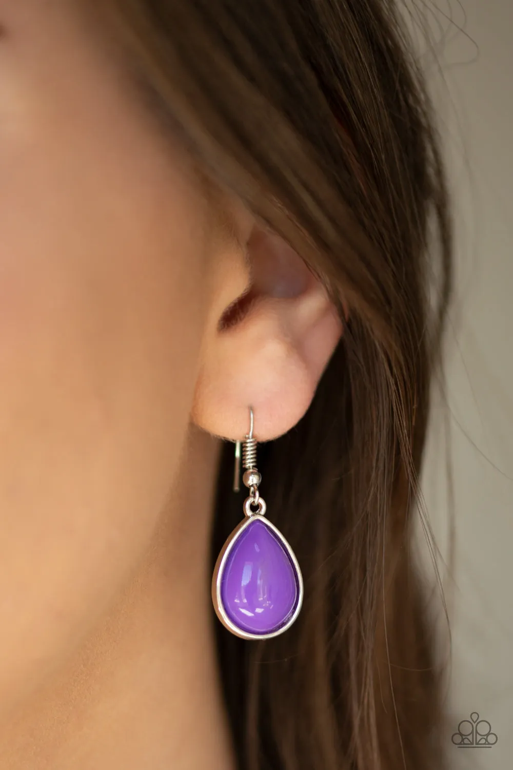 Purple Drop Zone Earrings