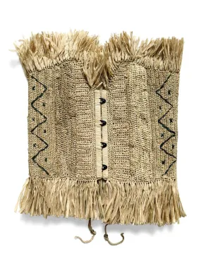 Raffia Basket-Fringed Corset