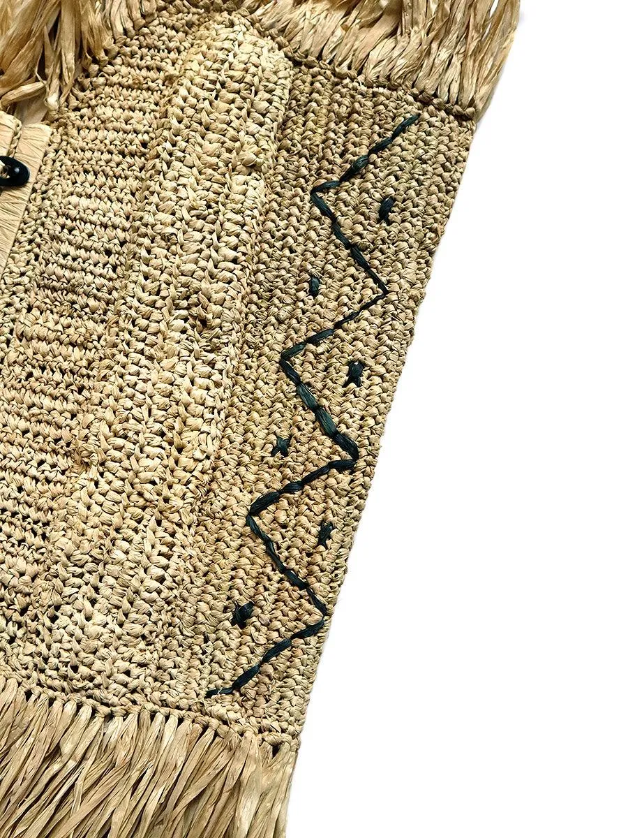 Raffia Basket-Fringed Corset