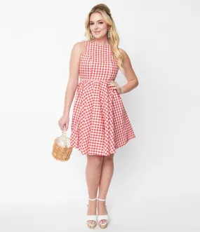 Gingham Print Dress