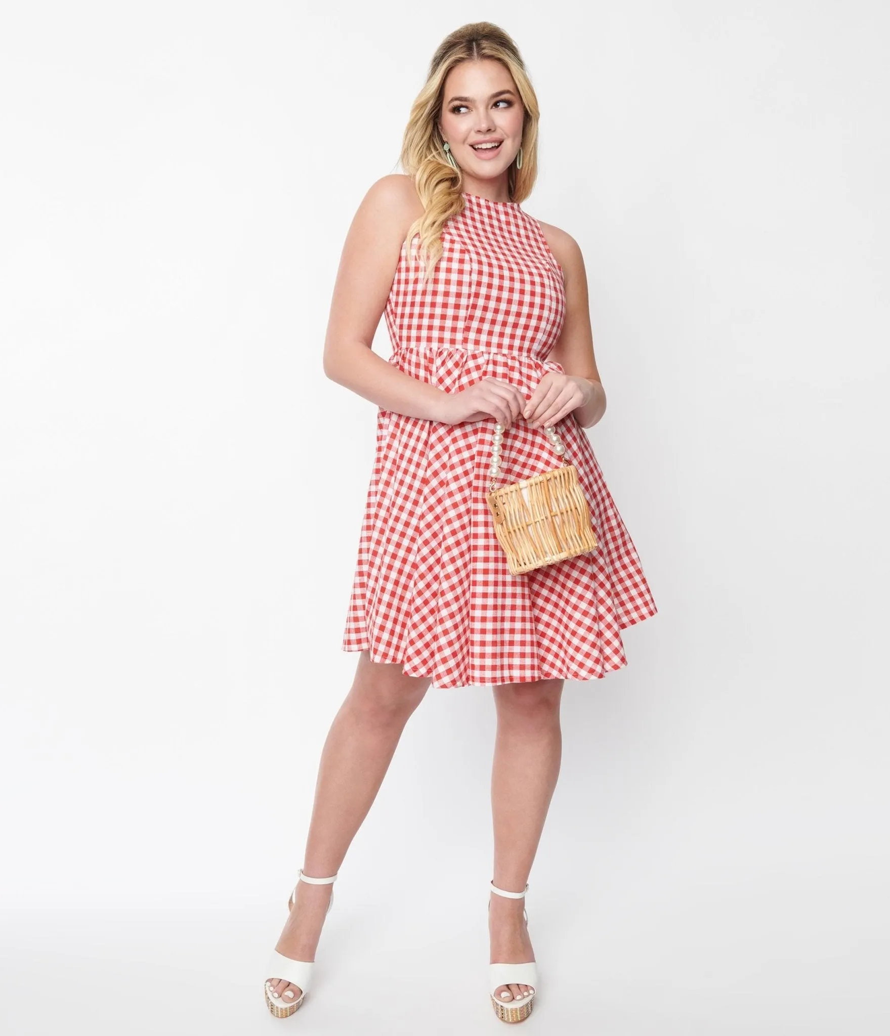 Gingham Print Dress