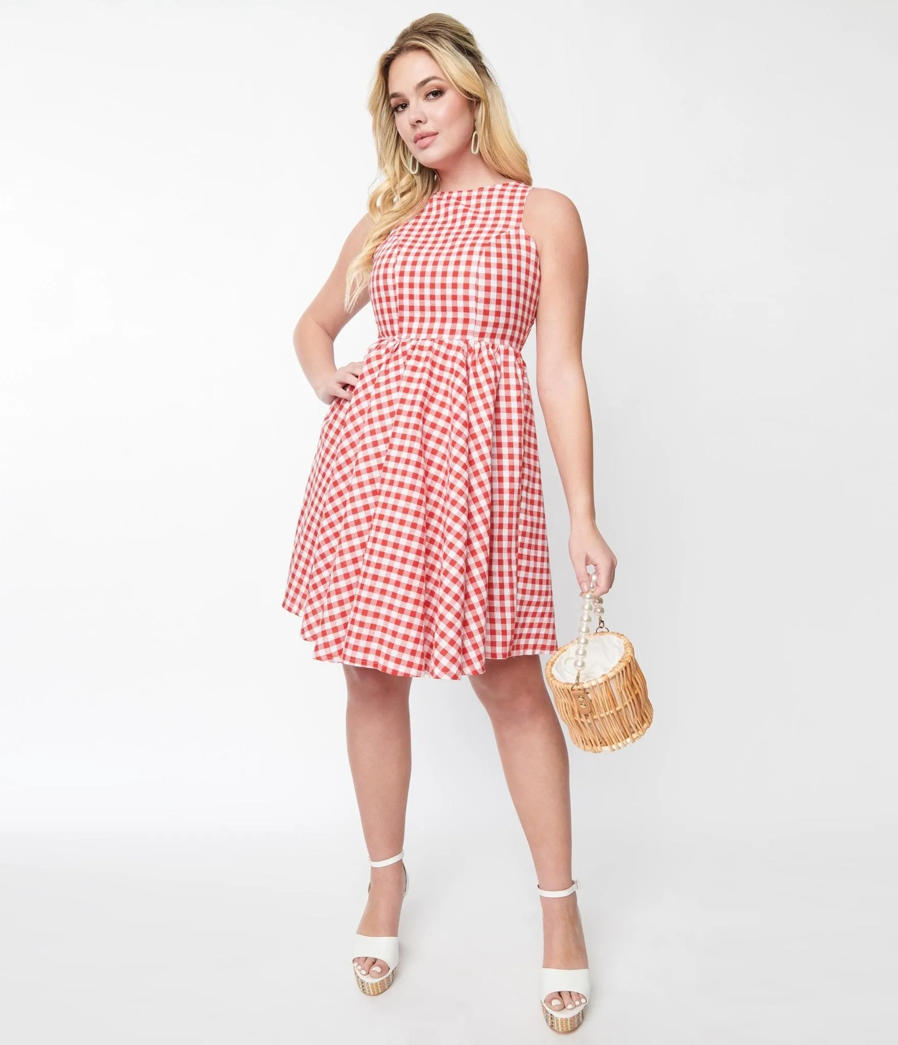 Gingham Print Dress