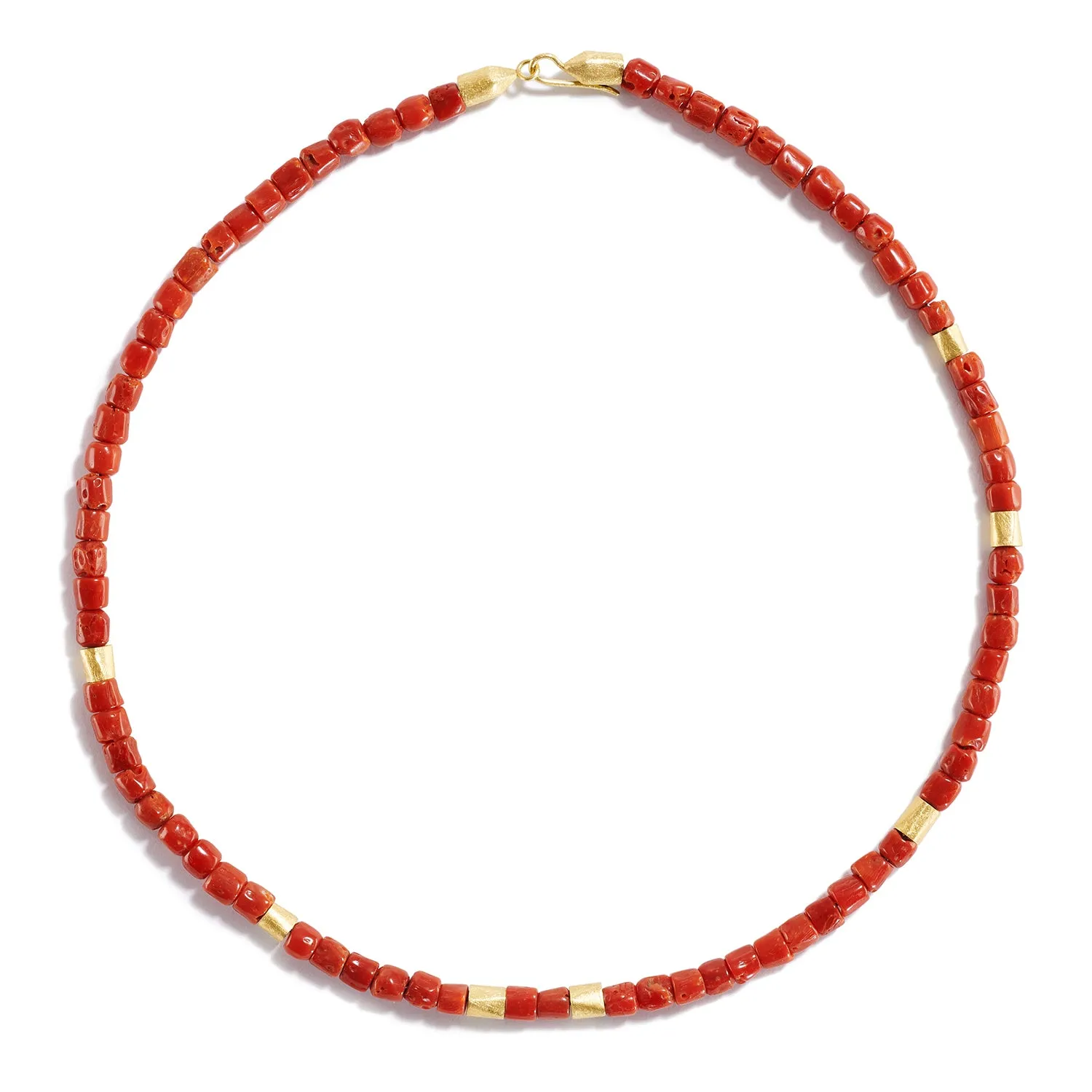 Red Coral Beaded Necklace