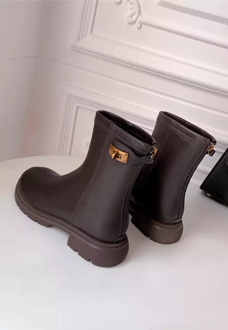 Retro Platform Vintage Zipper Boots