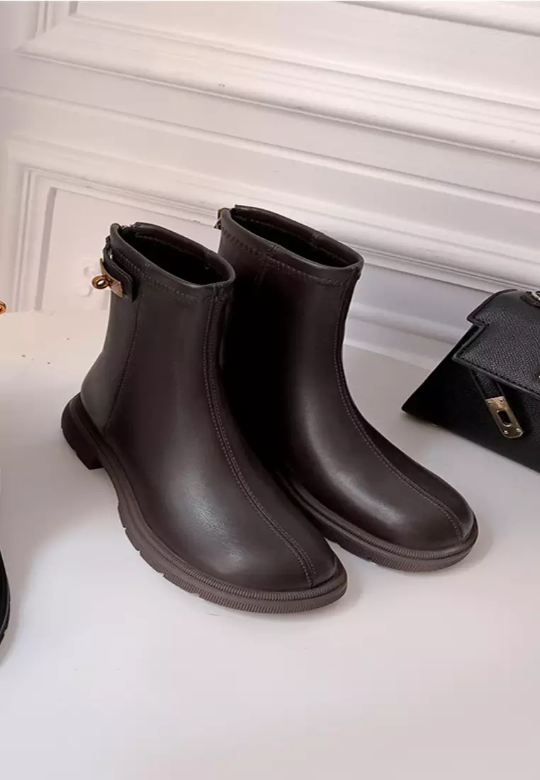 Retro Platform Vintage Zipper Boots