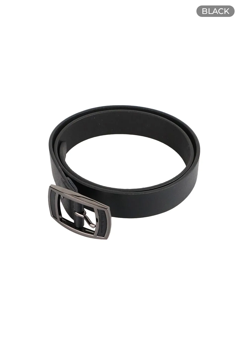 IA401 Men's Faux Leather Belt with Vintage Buckle