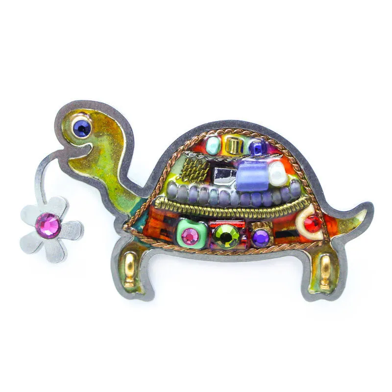 Riverstone Turtle Pin