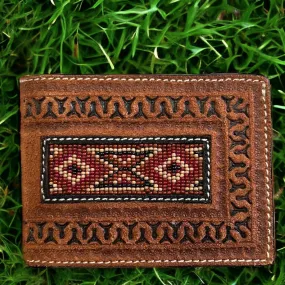 Men's Rough Out/Bead Bifold by Twisted X