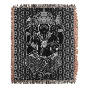 Sacred Ganesha Woven Blanket