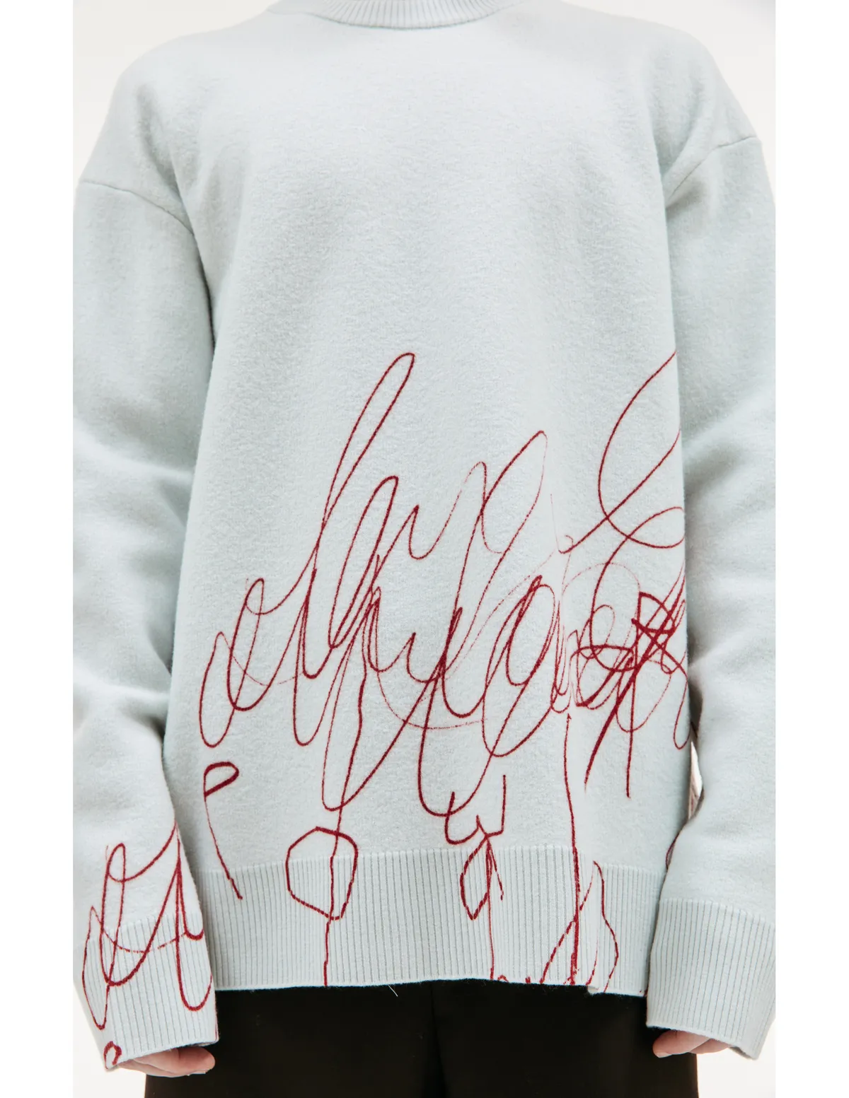 Scribble Wool Sweater - Blue