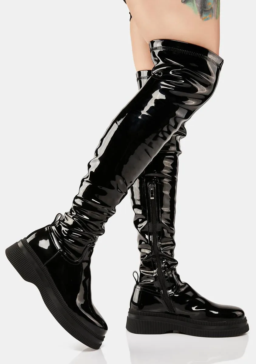 Shiny Ciel Thigh-High Boots