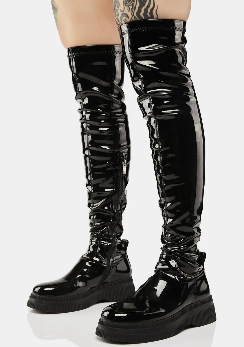 Shiny Ciel Thigh-High Boots