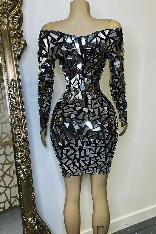 Show Girl Mirror Diamante Dress