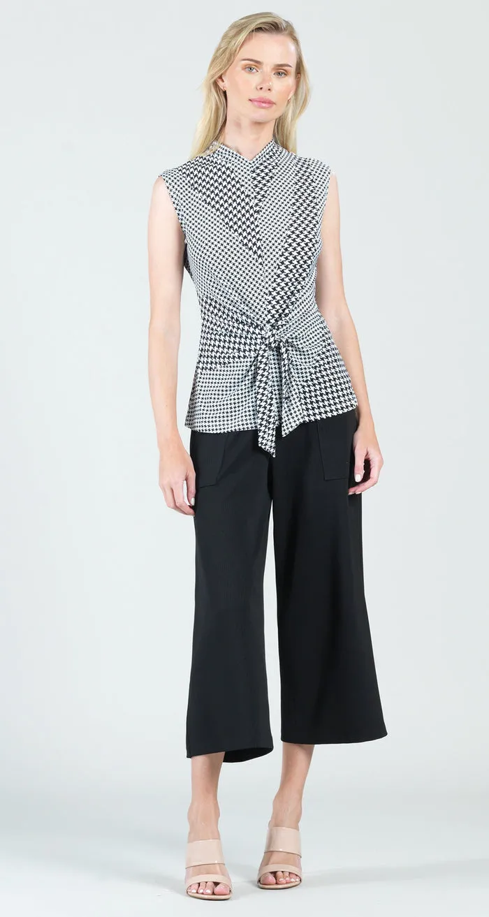 Sleeveless Tie Front Top