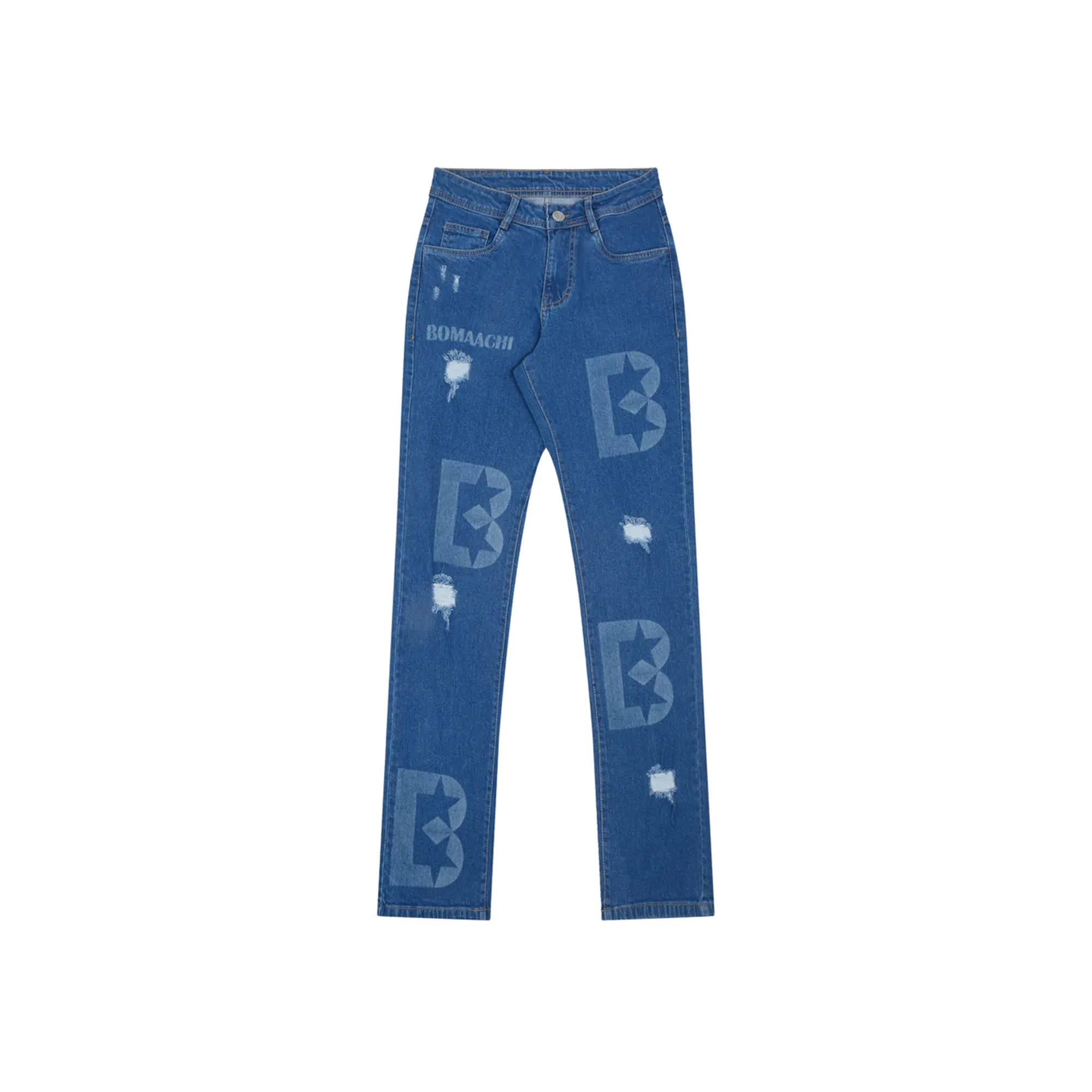 Stylish Blue Monogram Denim