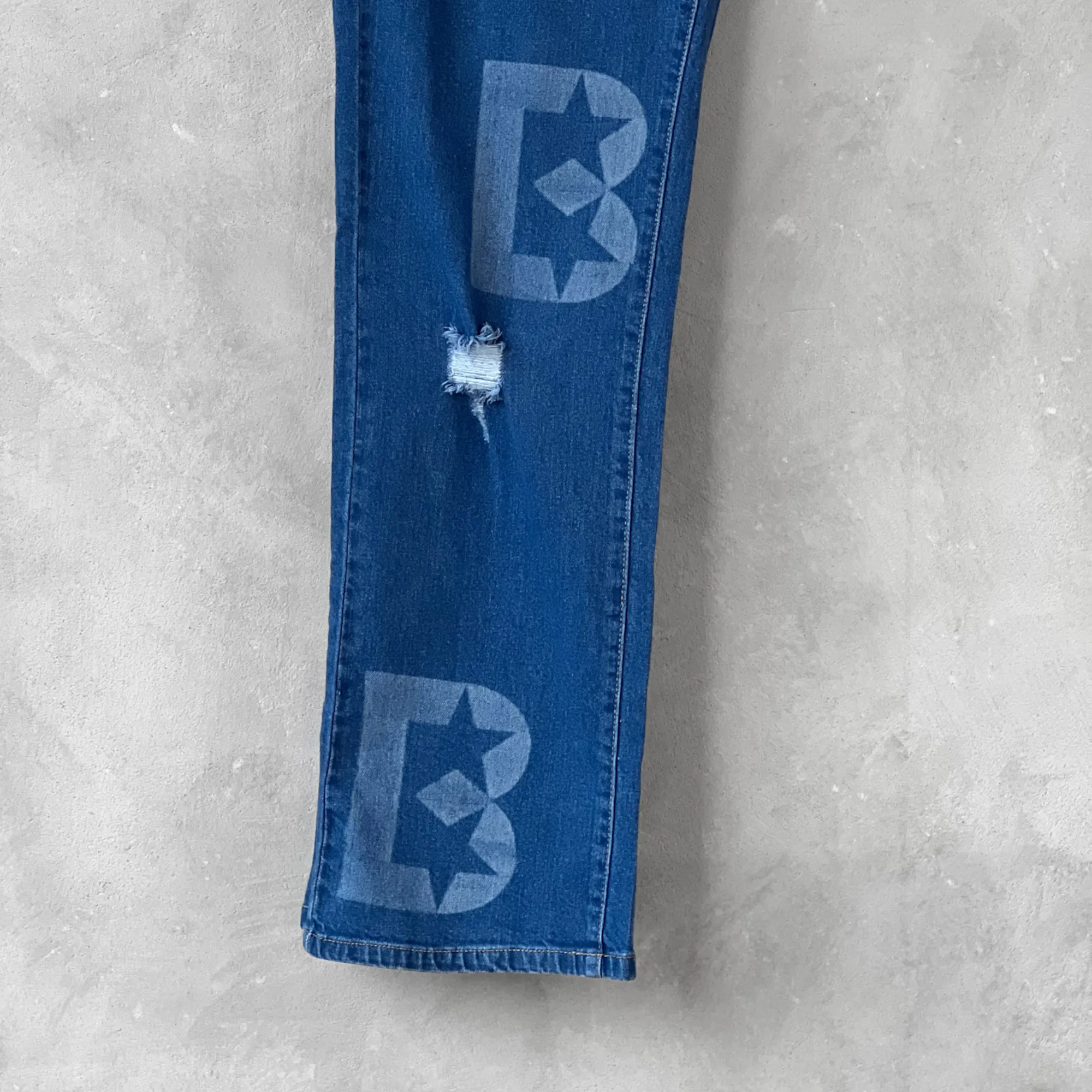 Stylish Blue Monogram Denim