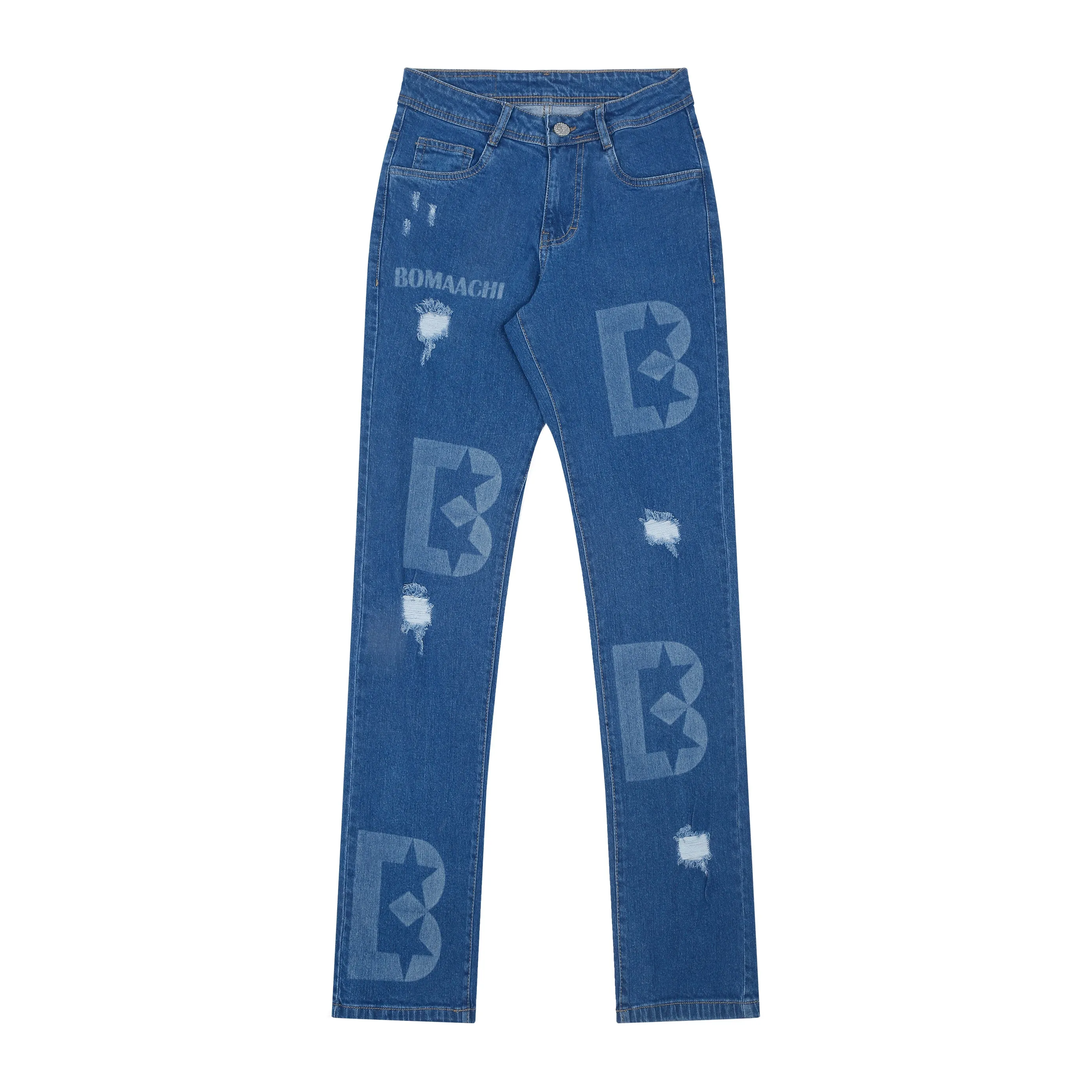 Stylish Blue Monogram Denim