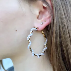 Beaded Hoop Earrings