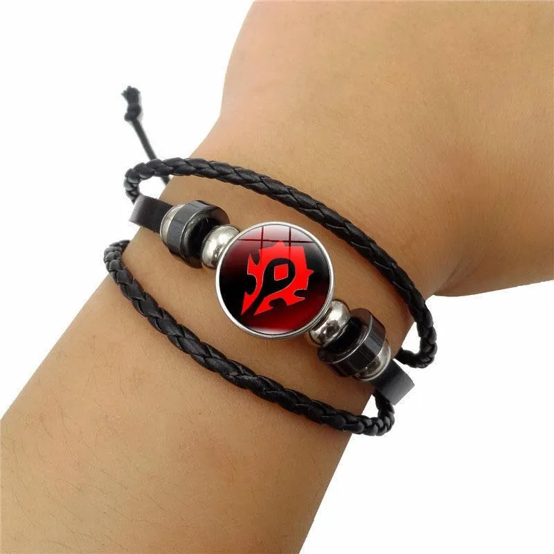 Unisex Time Gem Leather Bracelet 80 Multilayer Wristband