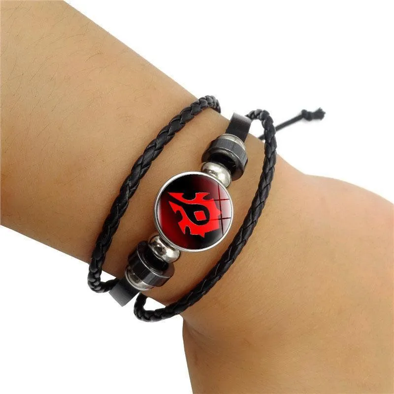 Unisex Time Gem Leather Bracelet 80 Multilayer Wristband