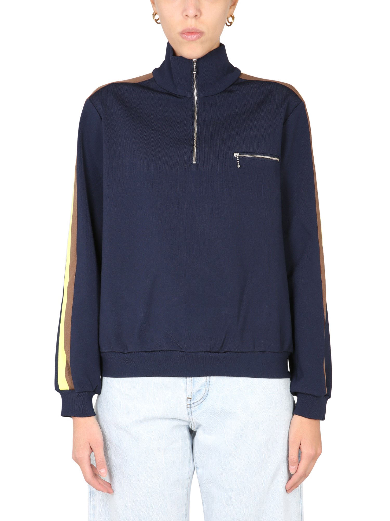 Technical Jersey Zip Sweatshirt