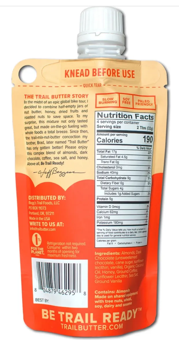 Dark Chocolate Coffee Trail Butter Re-Sealable Pouch