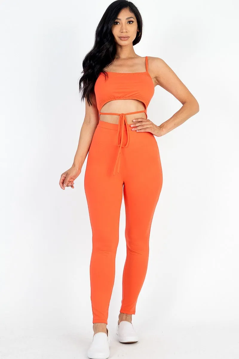 Jumpsuit with Tie Front