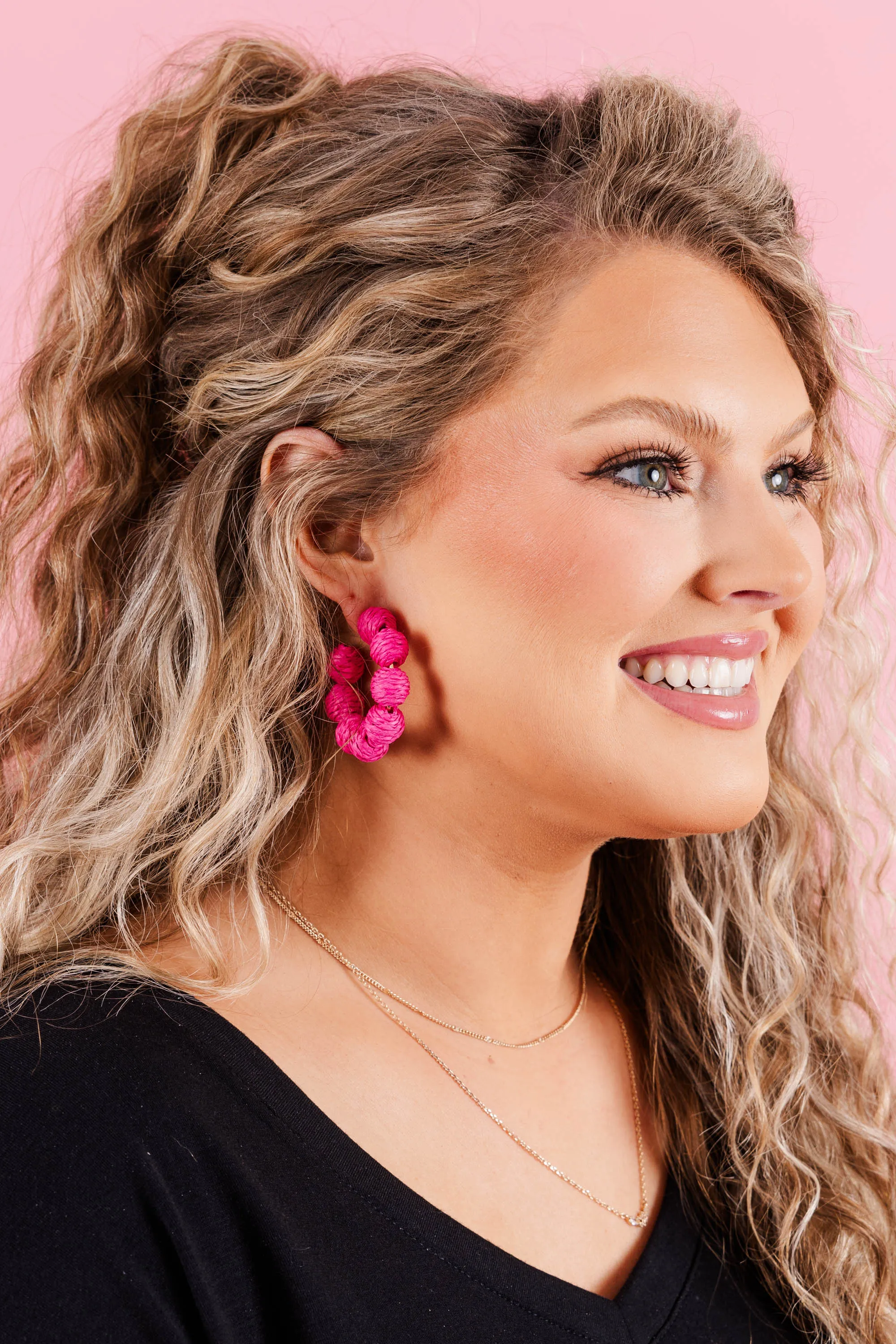 Fuchsia Home In The Tropics Earrings