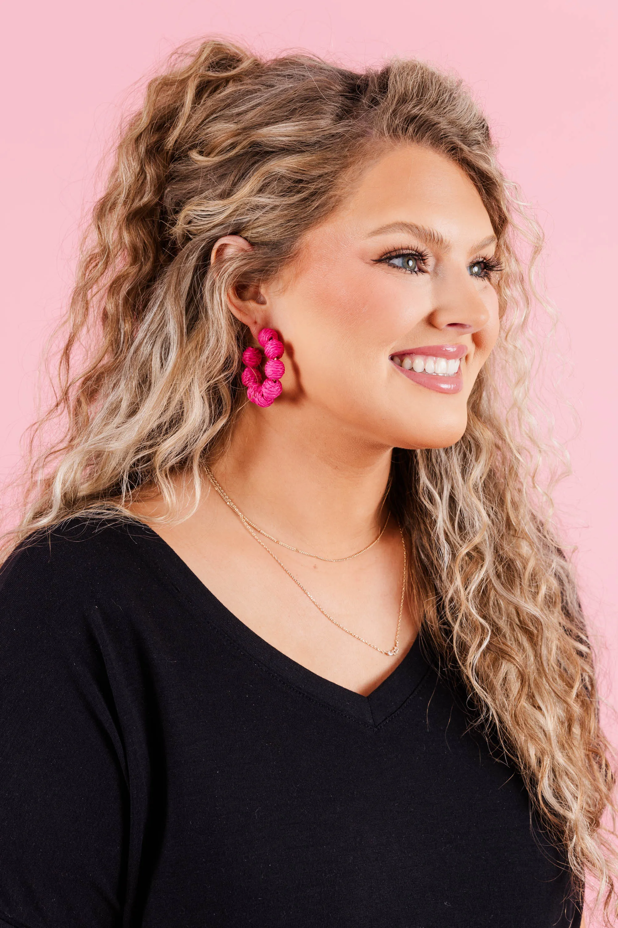 Fuchsia Home In The Tropics Earrings