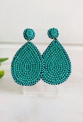 Beautiful Harper Beaded Earrings in Turquoise