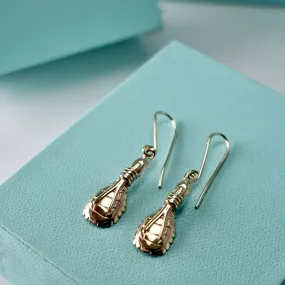 Dainty 10kt Gold Turtle Earrings