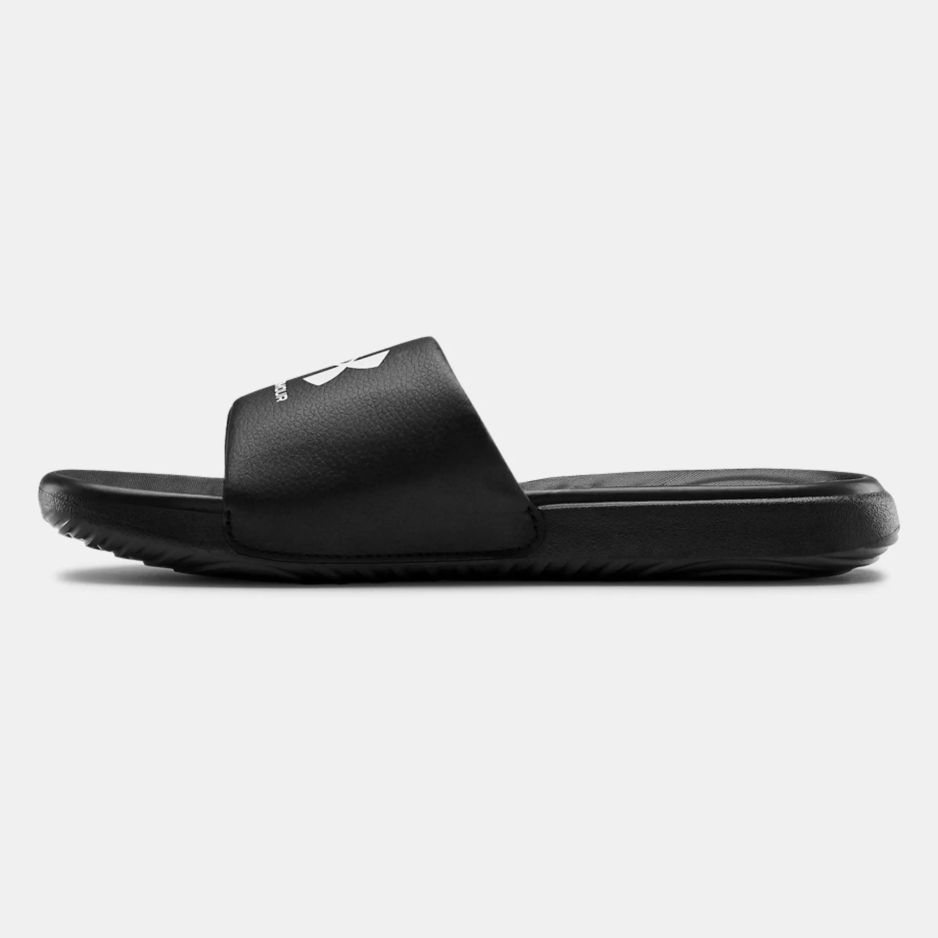 Black White Fixed Slide by Under Armour