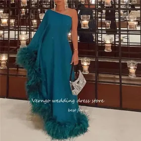 Luxury Blue Arabic Evening Dress