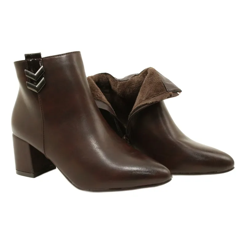 Vergne Brown M.Daszyński Insulated Zipper Boots