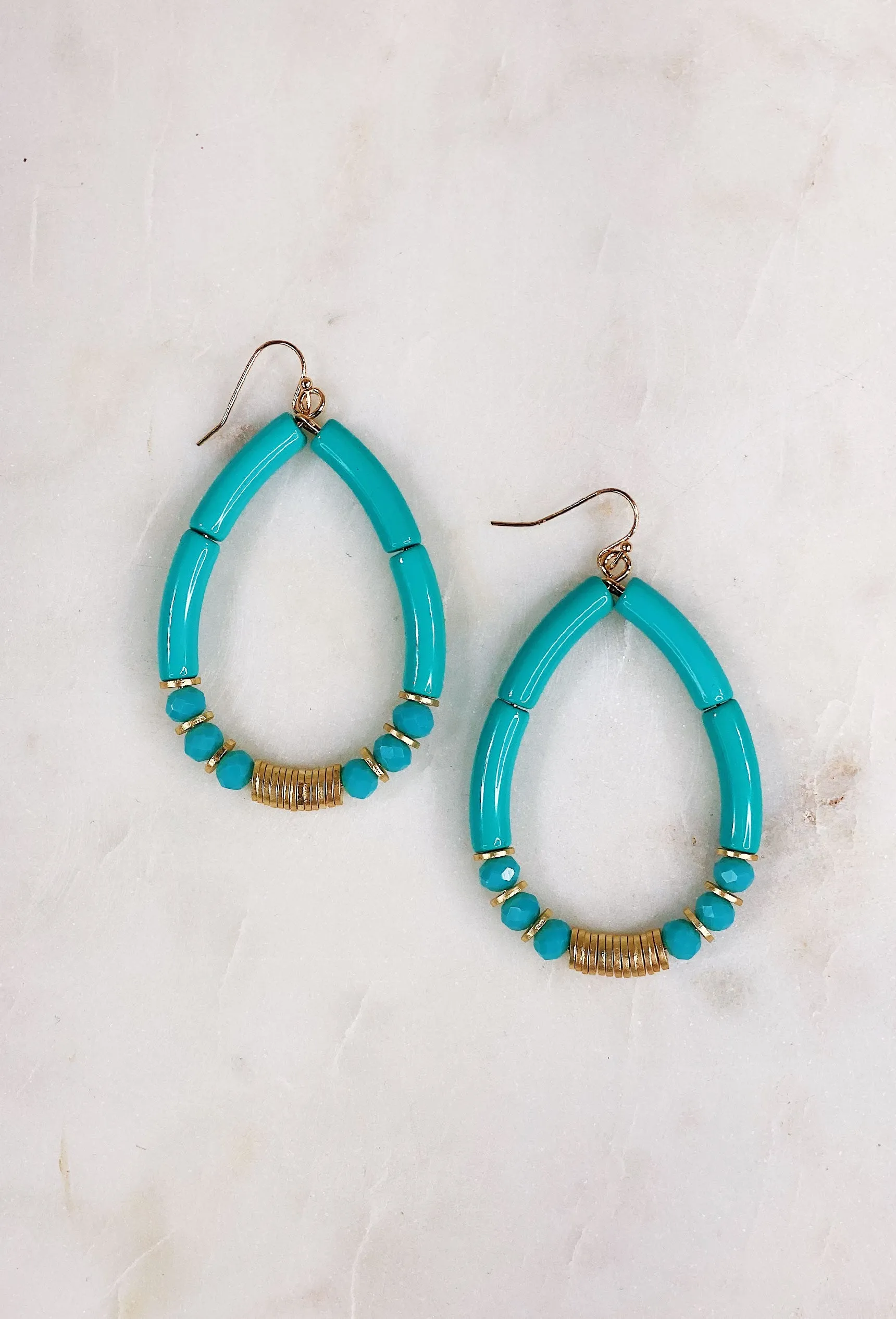 Acrylic Earrings Turquoise