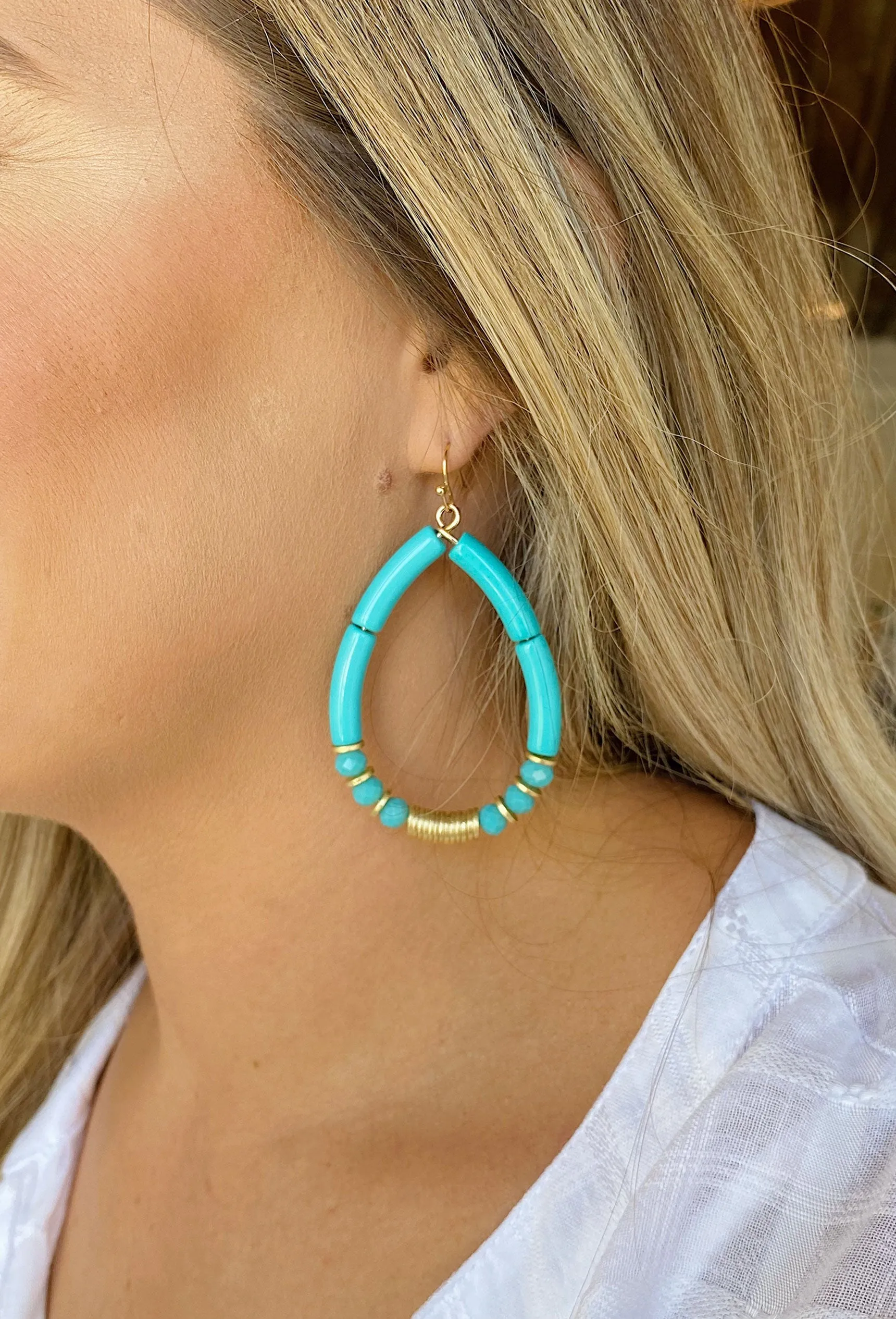 Acrylic Earrings Turquoise