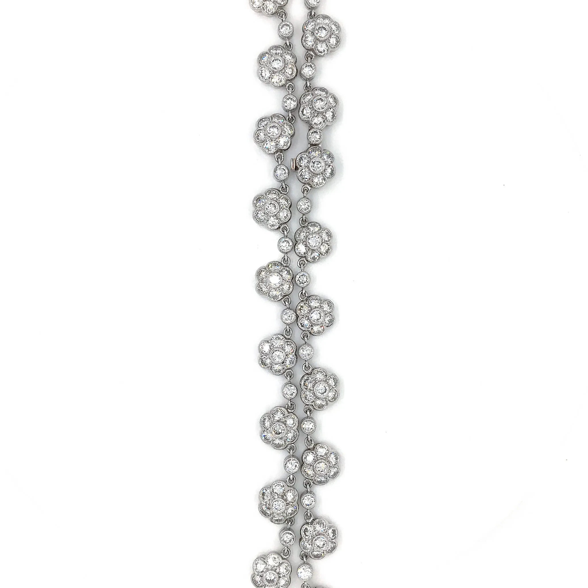 Old Diamond & White Gold Flower Neckwear
