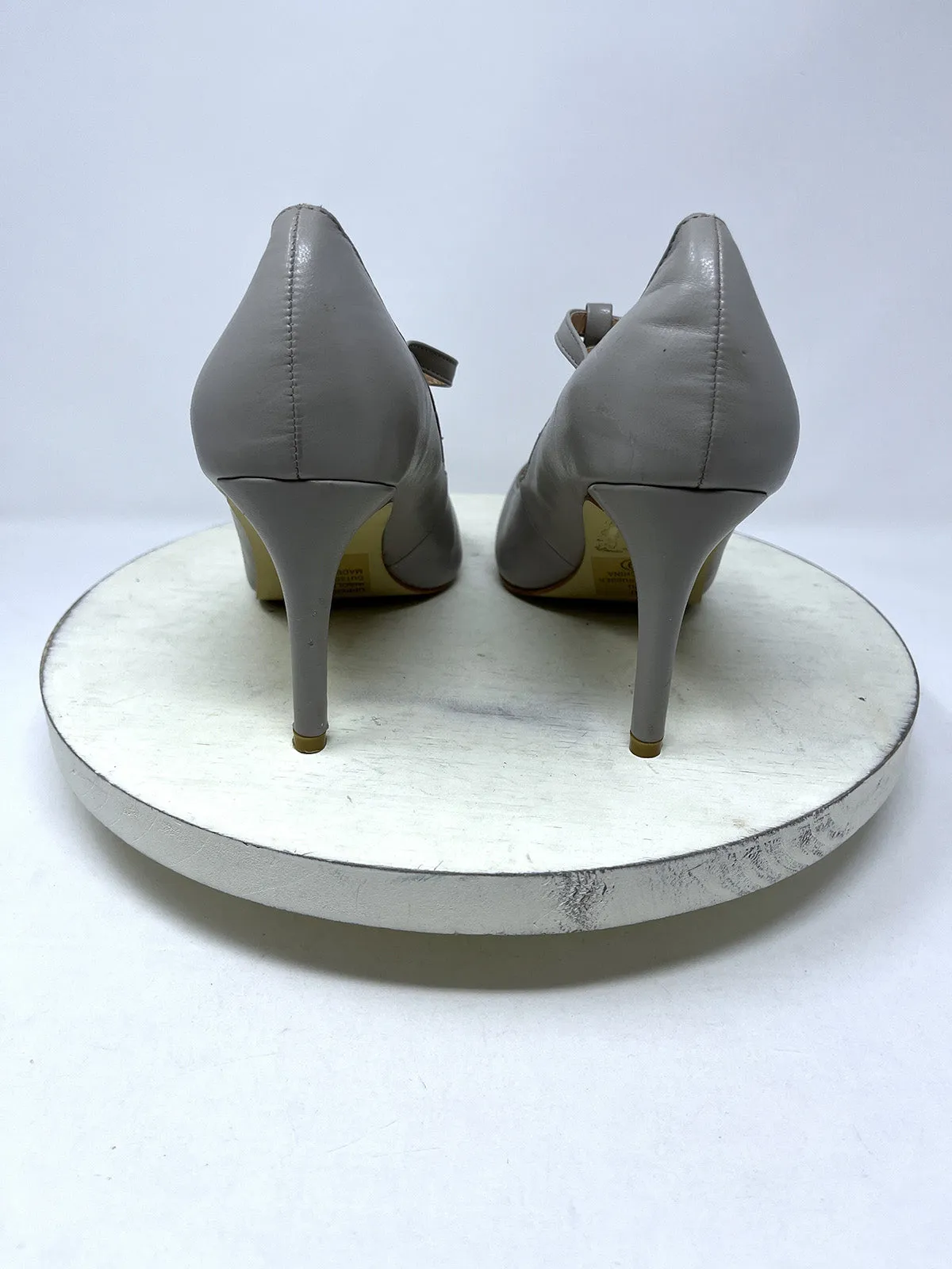 Gray T-Strap Heels by Vintage Journee, Size 9