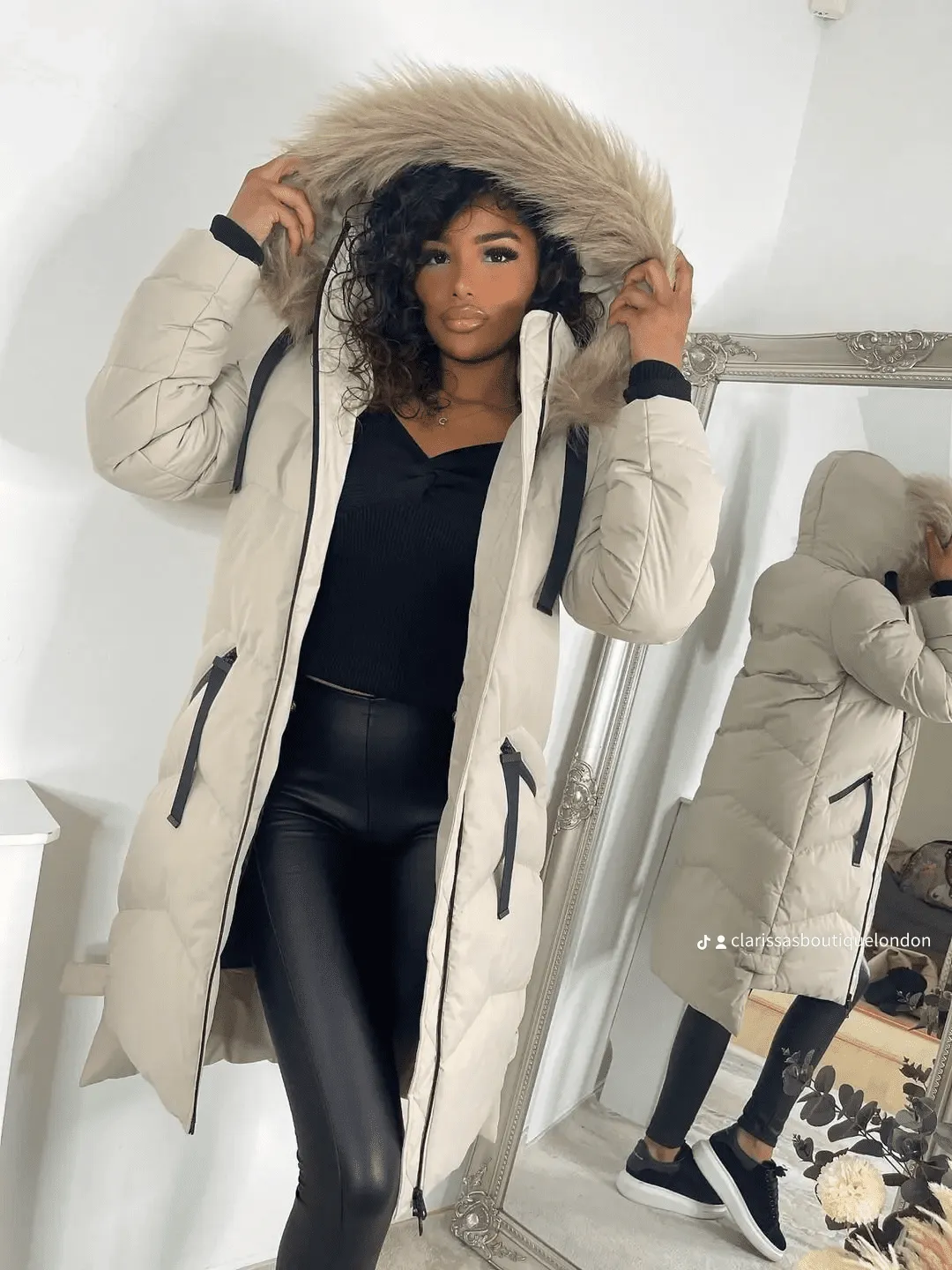 Vixen Fur Hooded Insulated Jackets Regular price