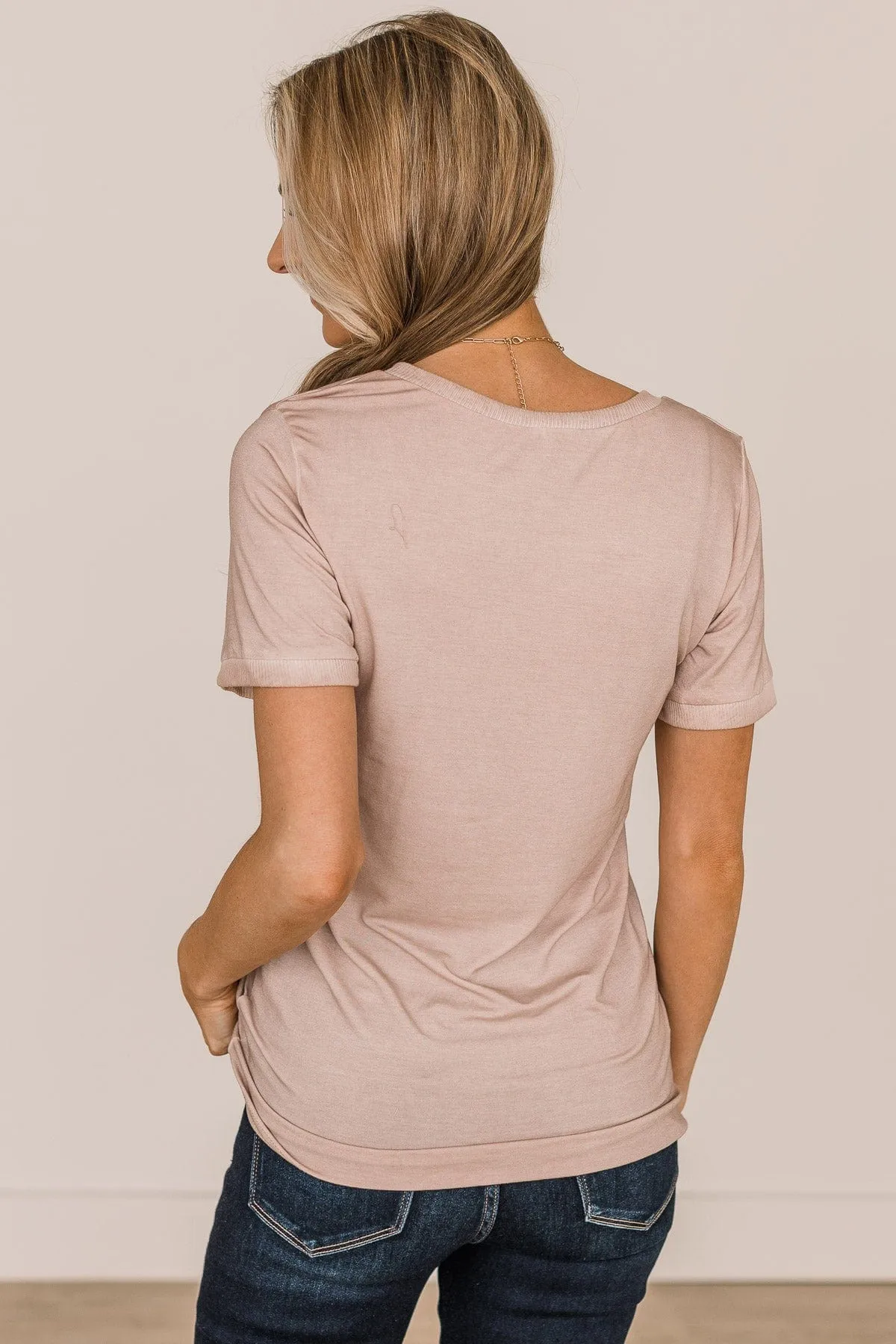 Dusty Pink Love Pocket Top