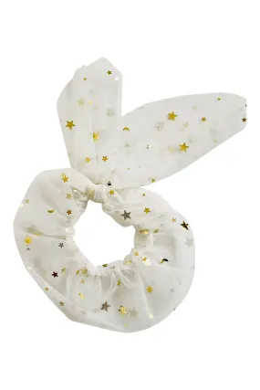 White Tulle Hair Scrunchie by DOLLY STARS & MOON